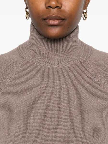 Pulovere Brunello Cucinelli Cashmere turtleneck Sweater TORTORA Femei (BM 18566947) 5