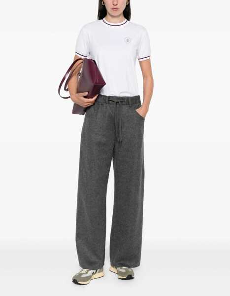 Tricouri Brunello Cucinelli Logoed T-Shirt BIANCOAMARANTO Femei (BM 18566950) 2