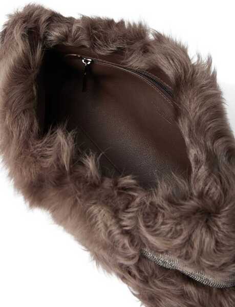Genti plic Brunello Cucinelli Fur Clutch Bag FANGO Femei (BM 18566959) 4