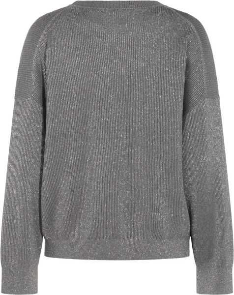 Pulovere Brunello Cucinelli Ribbed Sweater GRIGIO SCUROGRIGIO CHIARO Femei (BM 18566971) 2