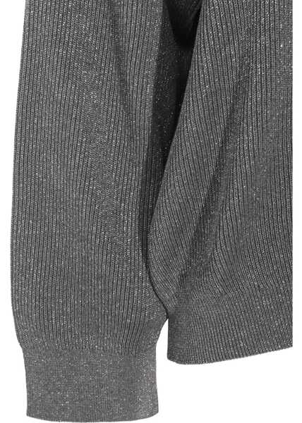 Pulovere Brunello Cucinelli Ribbed Sweater GRIGIO SCUROGRIGIO CHIARO Femei (BM 18566971) 3