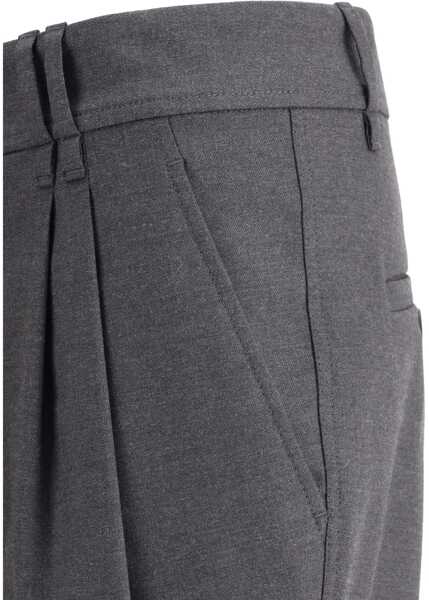 Pantaloni casual Brunello Cucinelli Virgin wool Pants GRIGIO SCURO Femei (BM 18566974) 4