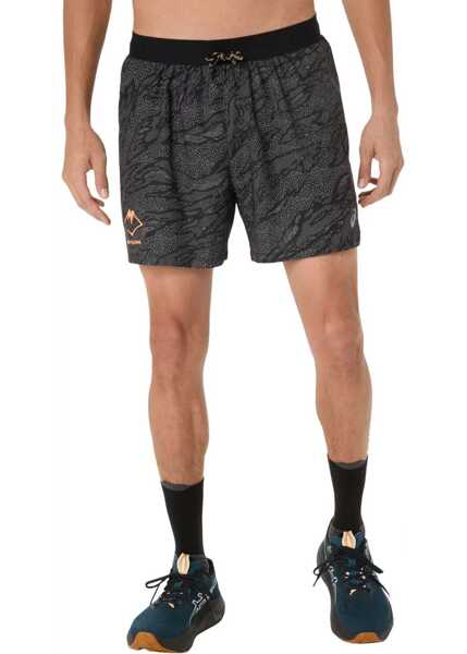 Pantaloni scurti ASICS Fujitrail All Over Print 5IN Short Black Barbati (BM 18567889) 1