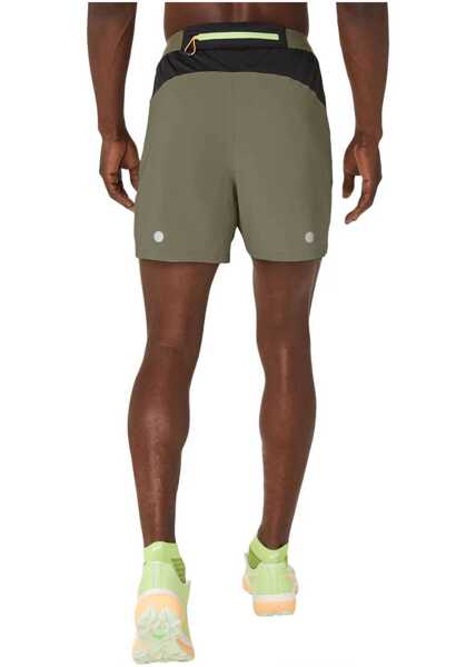 Pantaloni scurti ASICS Fujitrail All Over Print 5IN Short Green Barbati (BM 18567889) 3