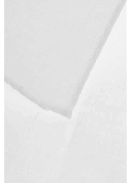 Esarfe DSQUARED2 Solid Color Cotton Pocket Square With Contrasting Monogram White Barbati (BM 18567934) 3