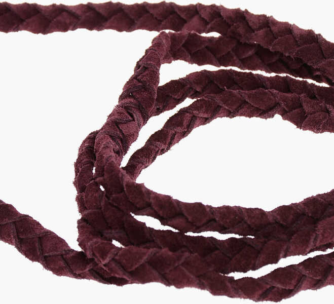 Curele DSQUARED2 Braided Suede Belt With Tassels Burgundy Femei (BM 18567943) 3
