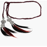 Curele Braided Suede Belt With Tassels Femei