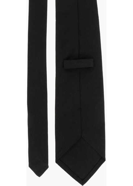 Cravate DSQUARED2 Twill Silk Tie Black Barbati (BM 18567955) 3