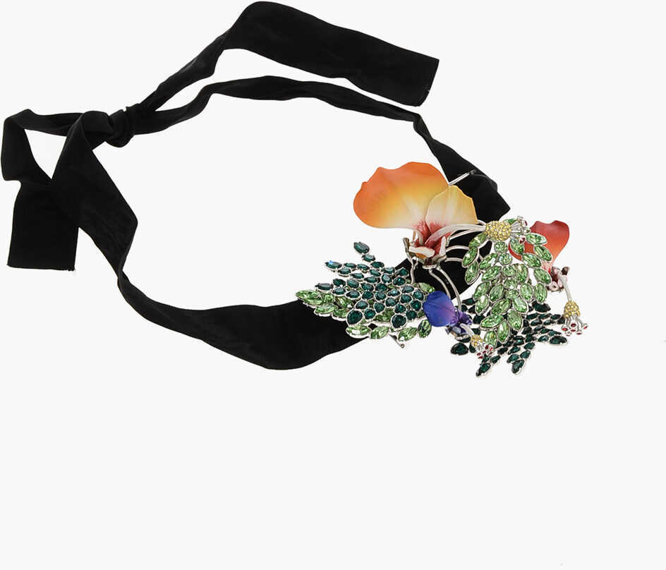 Coliere DSQUARED2 Fabric Necklace With Jewels Maxi Pendant Multicolor Femei (BM 18567958) 2