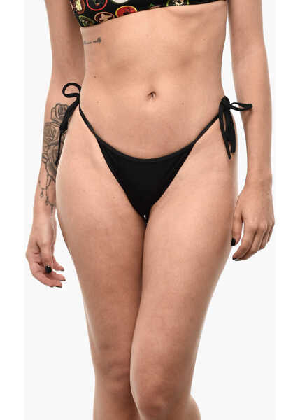 Bikini DSQUARED2 Solid Color Icon Bikini Bottom Black Femei (BM 18567973) 1
