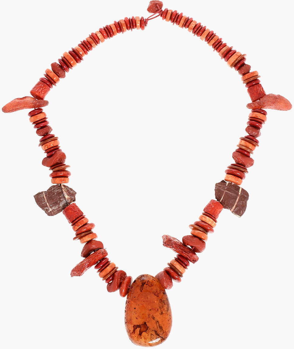 Coliere DSQUARED2 Multicolor Necklace With Maxi Stone Pendant Red Femei (BM 18567982) 1