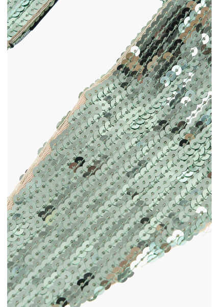 Esarfe DSQUARED2 Solid Color Sequined Foulard Green Femei (BM 18567991) 2