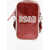 DSQUARED2 Glittery Phone Holder With Removable Shoulder Strap Red
