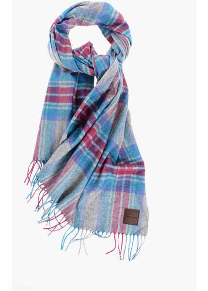 Esarfe DSQUARED2 Tartan Checked Cashmere And Wool Scarf With Fringes Multicolor Barbati (BM 18568000) 1