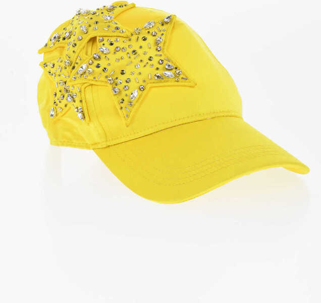 Caciuli DSQUARED2 Embellished Jewels Satin Cap Yellow Femei (BM 18568012) 1