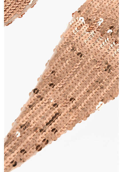 Esarfe DSQUARED2 Solid Color Sequined Foulard Orange Femei (BM 18568021) 2