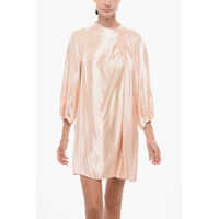 Imbracaminte Dama pagina 392 - Rochii scurte Elisabetta Franchi Viscose Satin Shirt Dress With Balloon Sleeves Pink Femei (BM 18568030) - B-mall.ro