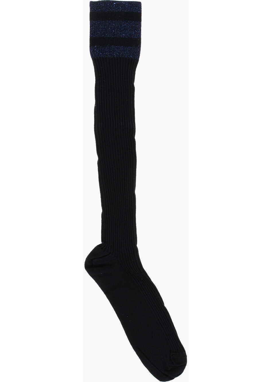 Sosete DSQUARED2 Ribbed Long Socks With Lurex Details Blue Barbati (BM 18568123) 1