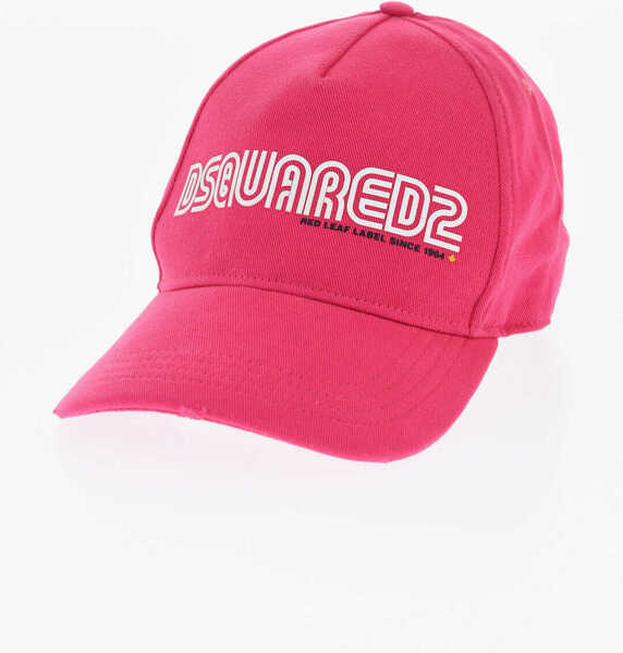 Caciuli DSQUARED2 Gabardine Cotton Cap With Logo Pink Femei (BM 18568126) 1