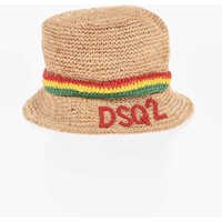 Caciuli Embroidered Raffia Bucket Hat Barbati