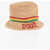 DSQUARED2 Embroidered Raffia Bucket Hat Beige