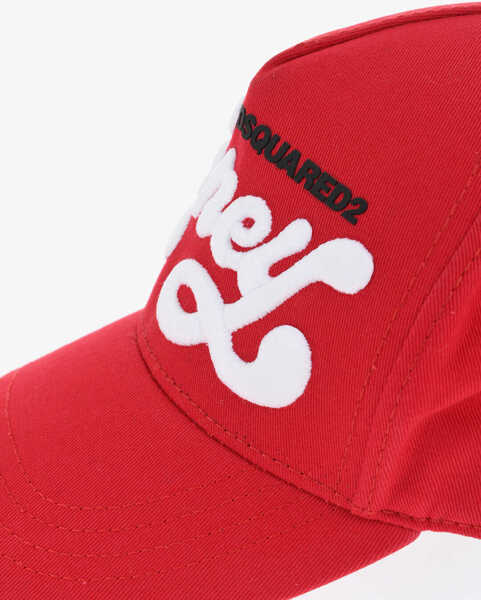 Caciuli DSQUARED2 Vintage Effect Cap With Embossed Embroidery Red Femei (BM 18568132) 2