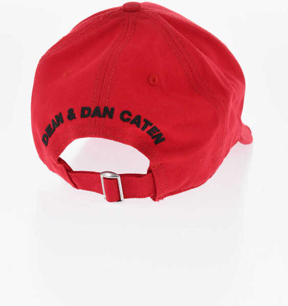 Caciuli DSQUARED2 Vintage Effect Cap With Embossed Embroidery Red Femei (BM 18568132) 3