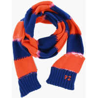 Esarfe Vintage Effect Striped Cotton Blend Scarf Barbati