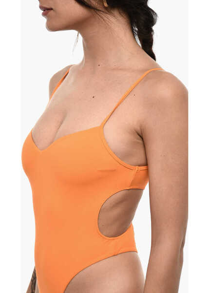 Costume de baie intregi DSQUARED2 Solid Color One Piece Swimsuit With Cut-Out Back Orange Femei (BM 18568153) 3