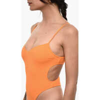 Imbracaminte Dama pagina 402 - Costume de baie intregi DSQUARED2 Solid Color One Piece Swimsuit With Cut-Out Back Orange Femei (BM 18568153) - B-mall.ro