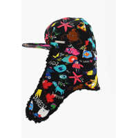 Caciuli All-Over Printed Trapper Hat With Faux Fur Inner Barbati