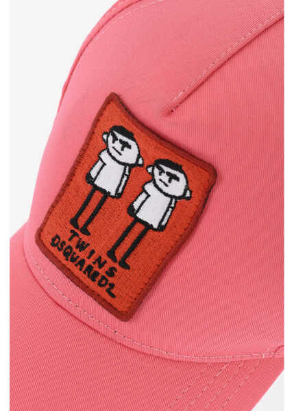 Caciuli DSQUARED2 Cotton Cap With Patch Pink Barbati (BM 18568186) 2