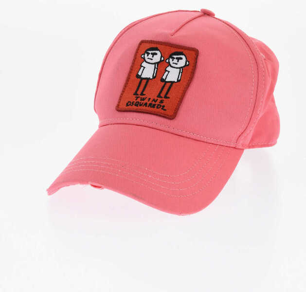 Caciuli DSQUARED2 Cotton Cap With Patch Pink Barbati (BM 18568186) 1