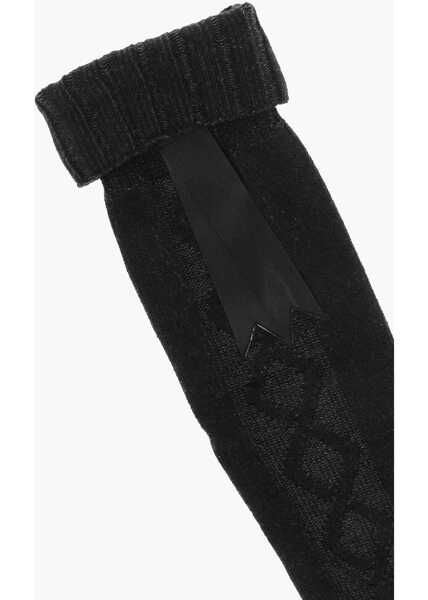 Sosete DSQUARED2 Solid Color Long Socks Black Barbati (BM 18568195) 2