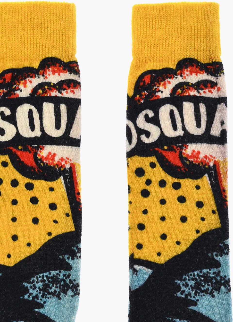 Sosete DSQUARED2 Patterned Wool Blend Long Socks Multicolor Barbati (BM 18568207) 2