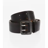Curele Vintage Effect Leather Belt 35Mm Barbati