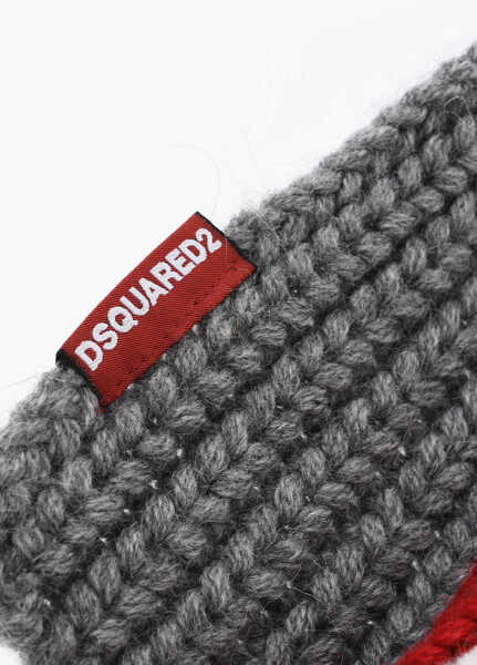 Esarfe DSQUARED2 Striped Alpaca Blend Scarf Red Barbati (BM 18568225) 2