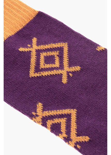 Sosete DSQUARED2 Two-Tone Cotton Long Socks Yellow Barbati (BM 18568228) 2