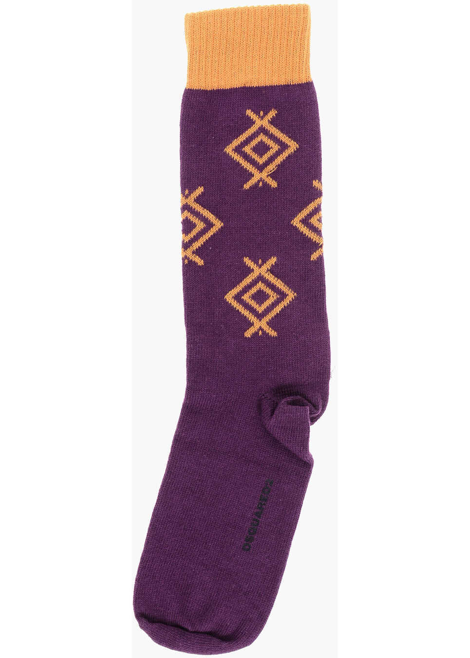 Sosete DSQUARED2 Two-Tone Cotton Long Socks Yellow Barbati (BM 18568228) 3