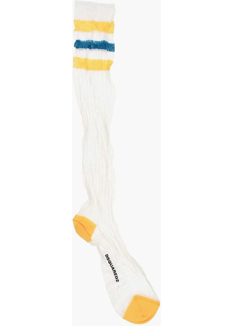 Sosete DSQUARED2 Lightweight Long Socks White Femei (BM 18568234) 1