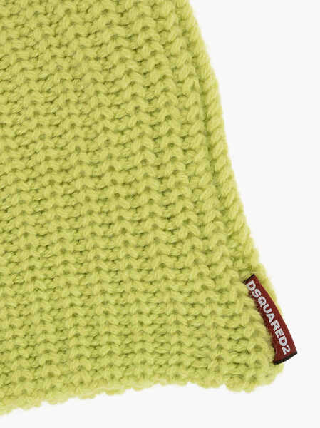Fulare DSQUARED2 Solid Color Wool Blend Snood Yellow Femei (BM 18568240) 2