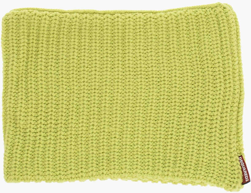 Fulare DSQUARED2 Solid Color Wool Blend Snood Yellow Femei (BM 18568240) 1