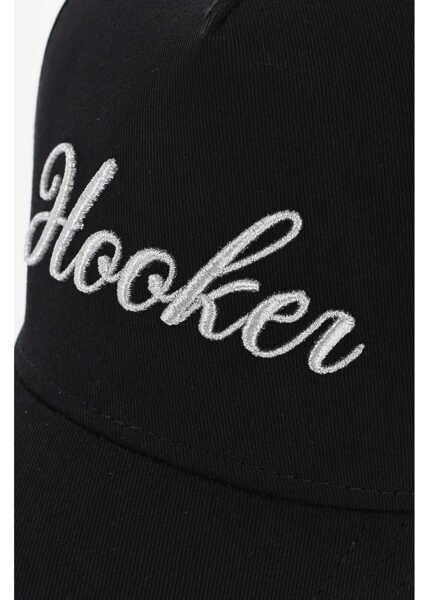 Caciuli DSQUARED2 Cotton Cap With Lurex Embroidery Black Barbati (BM 18568246) 2