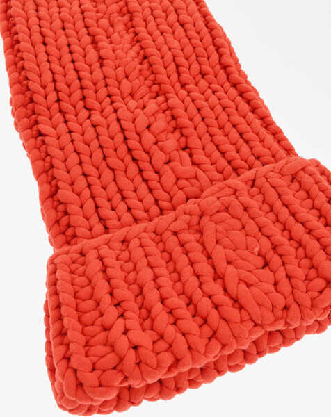 Caciuli DSQUARED2 Wool Blend Braided Maxi Hat Orange Femei (BM 18570436) 2