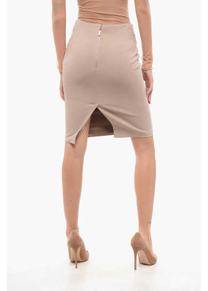 Fuste lungi Elisabetta Franchi Back Split Lined Pencil Skirt Pink Femei (BM 18570439) 2