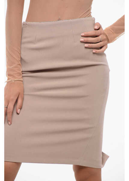 Fuste lungi Elisabetta Franchi Back Split Lined Pencil Skirt Pink Femei (BM 18570439) 3