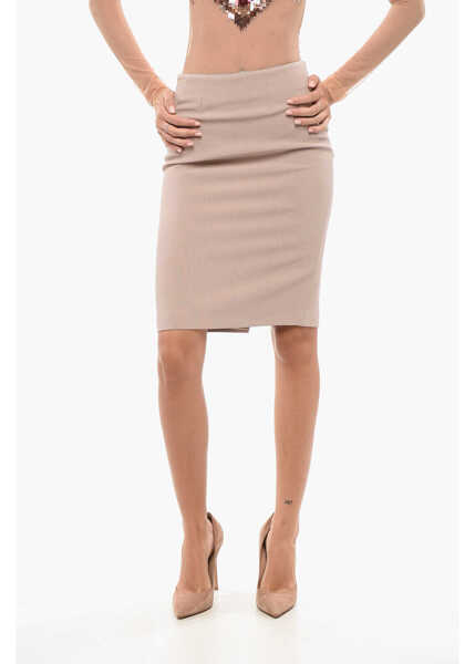 Fuste lungi Elisabetta Franchi Back Split Lined Pencil Skirt Pink Femei (BM 18570439) 1