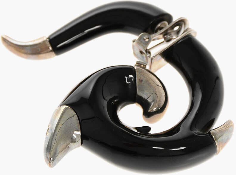 Cercei DSQUARED2 Two-Tone Single Earring Black Barbati (BM 18570448) 2