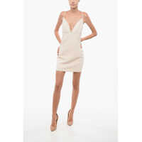 Rochii scurte Slip Dress With Jeweled Straps Femei