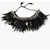 DSQUARED2 Suede And Metal Cow Girl Plastron Necklace Embellished With Black